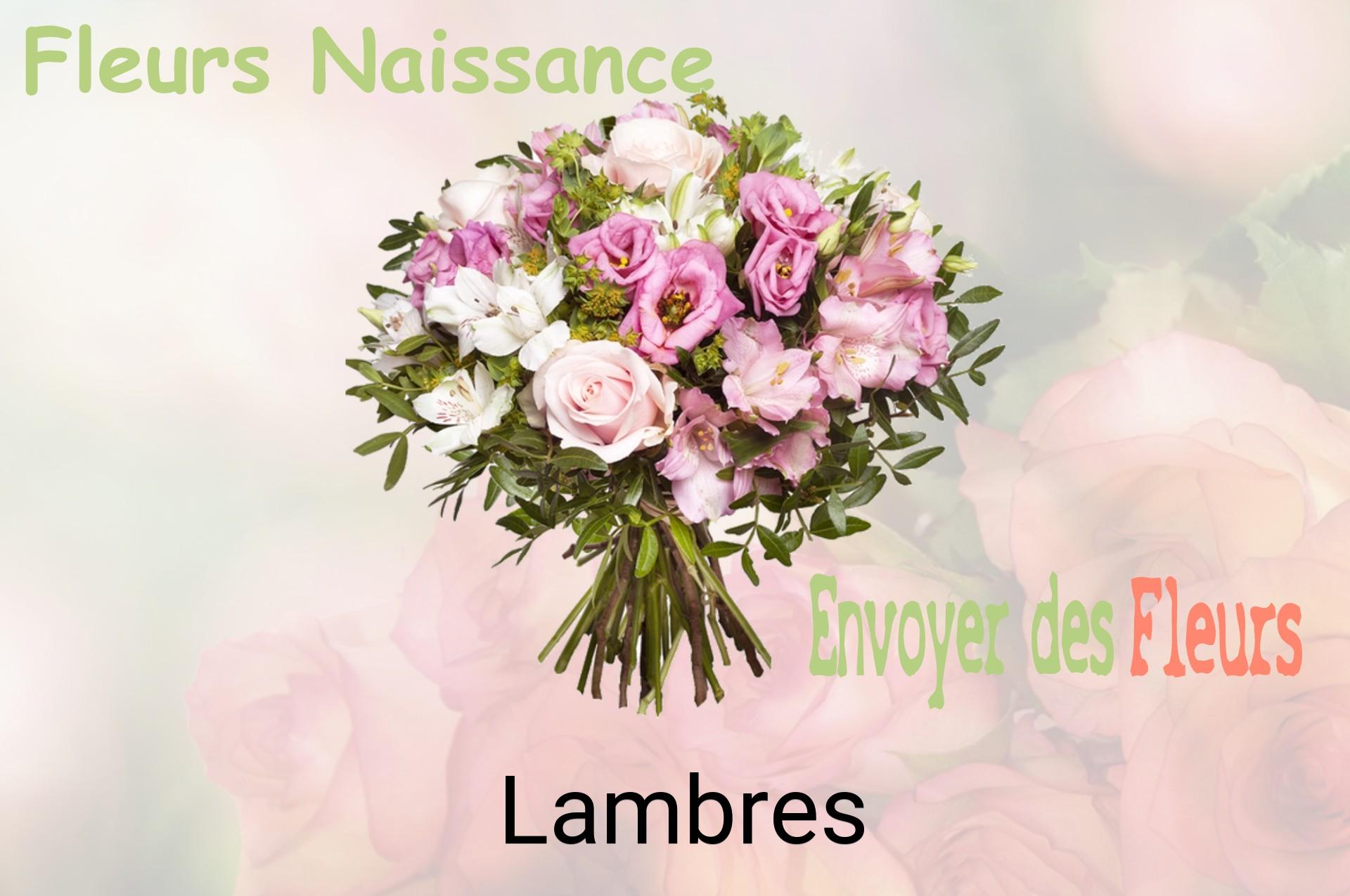 Bouquet de fleurs de naissance livré à Lambres